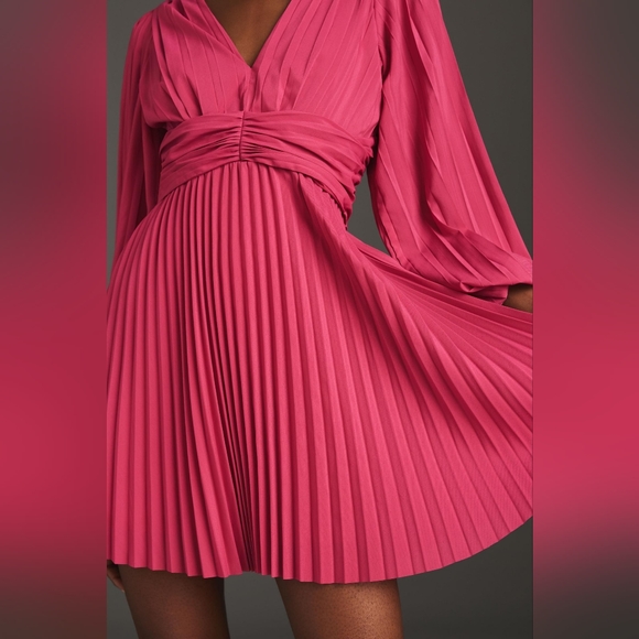 Anthropologie Dresses & Skirts - Aureta Anthropologie Raspberry Long Sleeve Dress